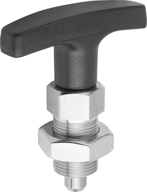 [4059245257195] INDEXING PLUNGER SIZE: 2 D1: M12x1,5, D: 6, Model: B WITH LOCKNUT, SS STEEL HARDENED, COMP: POLYAMIDE K1124.06206