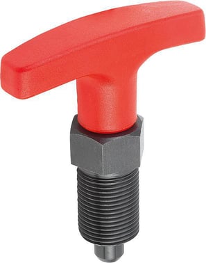 [4059245257065] INDEXING PLUNGER SIZE: 4 D1: M20x1,5, D: 10, Model: A WITHOUT LOCKNUT, STEEL HARDENED, COMP: POLYAMIDE COMP: RED K1124.541084