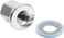 NOVOnox M 16 stainless steel flange cap nut and 16 mm. stainless steel seal washer blue K1594.164 miniature