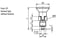 Positioneringsbolt kort model med gevindlås Størrelse: 1 - D1: M10x1, D: 5, Model: CP uden K1097.97105 miniature