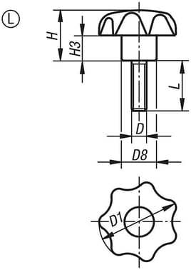 [4596165620] Spring pressure screw nyl M6X20 K0318.06