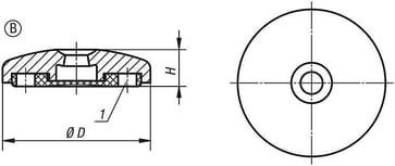 PLATE ANTI-SLIP PLATE, Model: B ZINC, D: 60 K0425.20601