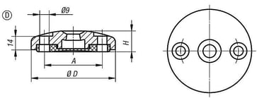 PLATE ANTI-SLIP PLATE, Model: D ZINC, D: 80 K0425.40801