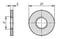 NOVOnox Skive for bolt med smalt skaft D = M3, D1 = 6 mm K1331.03 miniature