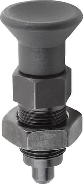 Positioneringsbolt "PREMIUM" med cylindrisk pin Størrelse: 2 - D1: M12x1,5, D: 6, Model: B med låsemøtrik, K0736.42206