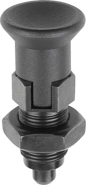 Positioneringsbolt "PREMIUM" med cylindrisk pin Størrelse: 1 - D1: M10x1, D: 5, Model: D med låsemøtrik K0736.44105