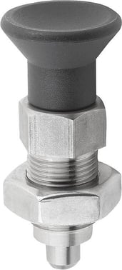 Positioneringsbolt "PREMIUM" med cylindrisk pin Størrelse: 2 - D1: M12x1,5, D: 6, Model: B med låsemøtrik, K0736.402206