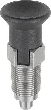 [4059245342860] INDEXING PLUNGER PREMIUM WITH CYLINDRICAL INDEXING SIZE: 1 D1: M10X1, D: 5, Model: C WITH LOCKING SLOT WITHOUT K0736.403105