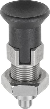 Positioneringsbolt "PREMIUM" med cylindrisk pin Størrelse: 4 - D1: M20x1,5, D: 10, Model: D med låsemøtrik K0736.404410