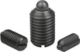 Spring plungers with slot and thrust pin, steel