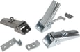 Latches adjustable fastening holes accessible