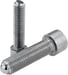 Ball-end thrust screws with head stainless steel Form A, with full ball