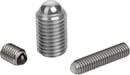 Ball-end thrust screws without head stainless steel with full ball