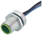 M12 male receptacle A-cod. front mount incl. nut wires 8x0.25  1m 7000-17162-9820100