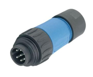 Circular connector , cable mount, plug 6 contacts, 13A, 250V, IP67, Amphenol Industrial 301-54-017