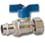 Heavyduty fullway ball valve with press fitting end and swivel, press x swivel, 18x3/4 P102/4-618 miniature