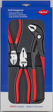 Knipex power set with combination pliers 02 01 180, site cutter 74 01 160 and vater punp pliers 87 01 250 00 20 10