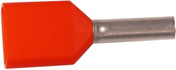Pre-insulated TWIN end terminal A0,5-6ETW2, 2x0,5mm² L6, Red 7287-038000