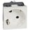 Mosaic outlet Schuko 2pol with earth 16A 2M white 77245 miniature
