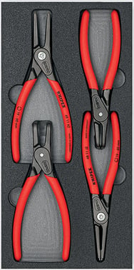 Knipex circlip pliers set "SRZ II" with 4 precision circlip pliers in a foam tray 00 20 01 V09