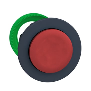 Harmony flush trykknapshoved i plast med kip-funktion og ophøjet trykflade i rød farve ZB5FH4