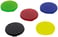 5 dækker med farverne gul, grøn, rød, blå og sort til knapper med et monteringshul på 22,3 eller 30,3 mm 69140 miniature