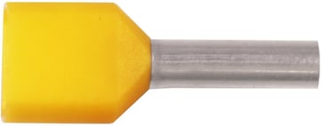 Pre-insulated TWIN end terminal A1-12ETW2, 2x1mm² L12, Yellow 7287-038800