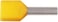 Pre-insulated TWIN end terminal A1-8ETW2, 2x1mm² L8, Yellow 7287-032000 miniature
