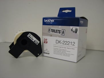 Plastiktape Brother 62 mm hvid - 15,24 m DK22212