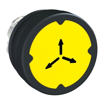 pushbutton head for harsh environment - yellow - with marking ZB4BC58009