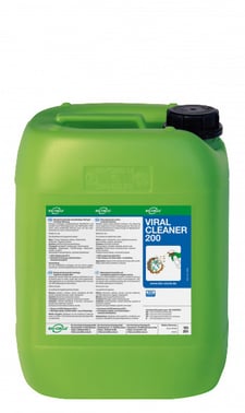 VIRAL Cleaner 200 10 L. Hurtigtørrende dobbeltvirkende rengøringsmiddel A01054