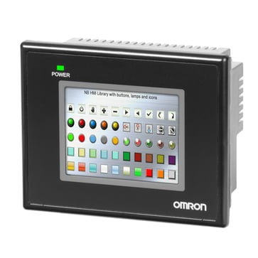 Touch screen HMI, 3,5 tommer QVGA (320x240 pixel), TFT farve, Ethernet + USB Host NB3Q-TW01B 392037