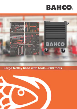 Bahco 26” værkstedsvogn med 7 skuffer. 360 dele LARGE