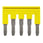 Cross bar for terminal blocks 4mm² push-in plusmodels 5 poles yellow color XW5S-P4.0-5YL 670005 miniature