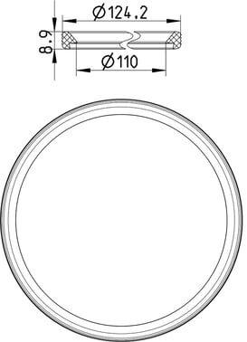 BLÜCHER læbetætningsring 110 mm NBR 801.NBR.110