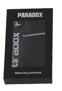 Paradox herre lange underbukser - sort/ hvid - L LP0201L