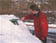 Vikan Snebørste med isskraber 490mm Stiv sort 520052 miniature