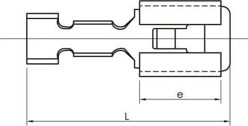 Un-insulated receptable B4607FLSN, 4-6mm², 6.3x0.8, w/tab 7167-520200