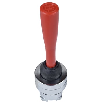 Harmony joystick hoved i metal med rødt håndtag med fri bevægelighed og fjeder-retur til midt ZB4BB4