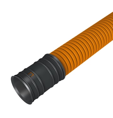 Kabelrør 75mm 6m 750N orange EVOCAB HARD HDPE korrugeret dobbeltvægget 2020007506007C01023