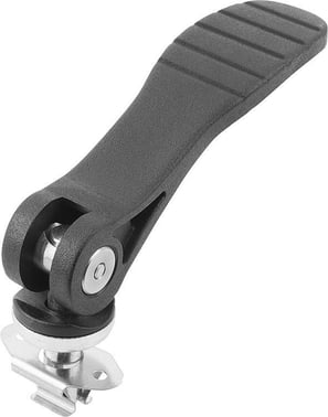 CAM LEVER WITH QUICK LOCK, X: 3, 9-4, 3, A: 71, 5, B: 22, POLYAMIDE BLACK, COMP: FREE-CUTTING STEEL K0751.121107X4
