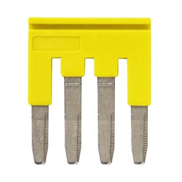 Cross bar for terminal blocks 6.0mm² screwmodels 4 poles Yellow color XW5S-S6.0-4 669315