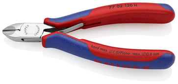 Knipex skævbider elektronik m/rundt hoved og skær med facet 120 mm 77 02 120 H