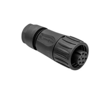 Circular connector , cable mount, socket 6 contacts, 12A, 250V, IP67, Amphenol Industrial 301-54-035