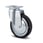 Tente Drejeligt hjul, elektrisk ledende (ESD), gummi, 100 mm, 80 kg, konuskugleleje, med plade Byggehøjde: 135 mm. Driftstemperatur:  -20°/+85° 00028593 miniature