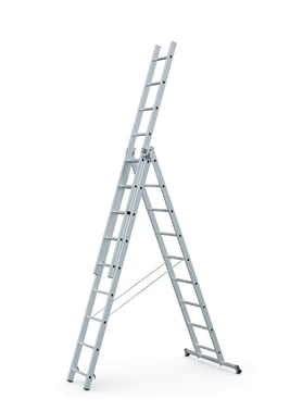 Zarges 3-part multifunction ladder 3x11 steps 7,64 m 48925