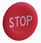 Trykflade rød med TEKST: stop ZBA434 miniature