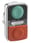 Harmony dobbelt trykknaphoved i metal for LED med en plan grøn og en rød ophøjet trykflade ZB4BW7L3740 miniature