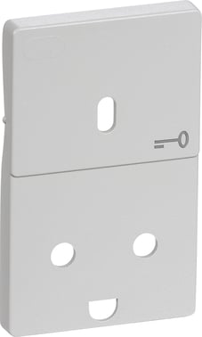 FUGA afdækning for stikkontakt med afbryder for nøgle 2-pol med jord, lysegrå 530D5903