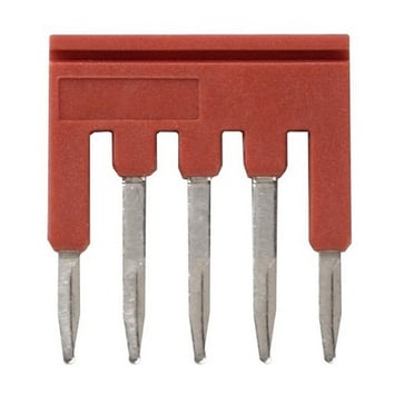Cross bar for terminal blocks 1mm² push-in plus 5 poles red color XW5S-P1.5-5RD 669991
